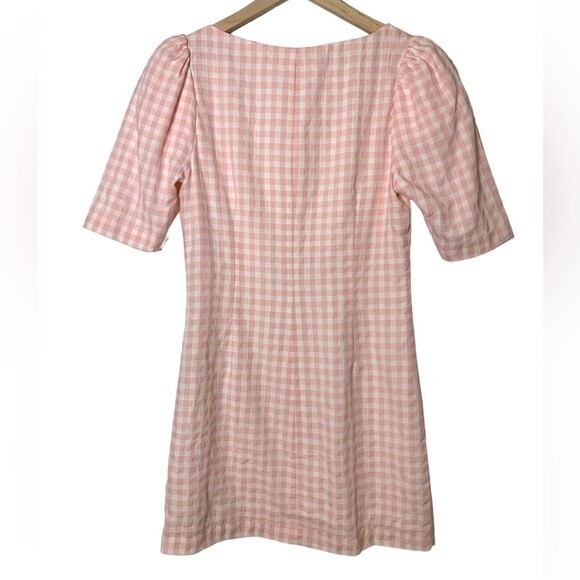 NWOT LPA Revolve Puff Sleeve Button Up Dress in Baby Pink. Size Small - Picture 9 of 9